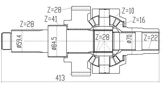 High Performance Complete Differential Assembly For Truck Parts 87 350 9823