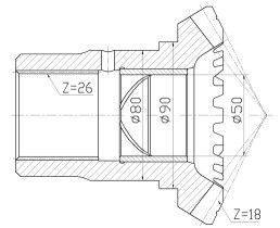 Forging Side / Straight Bevel Gear For Transmission 346 353 1115 Anti - Crossion