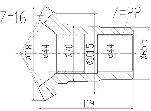 Custom Differential Side Gear , High Precision Differential Pinion Gear