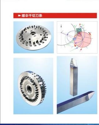 Dry cutting blade for helix bevel gear